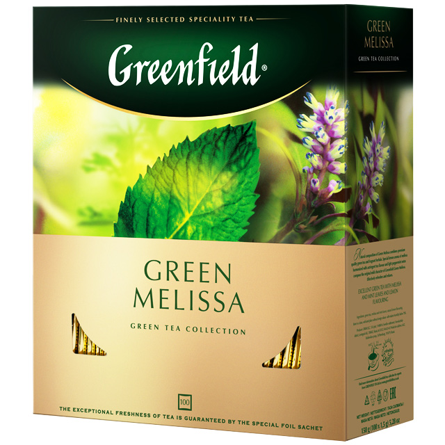 Чай Greenfield Green Melissa пакетований 100х1,5г