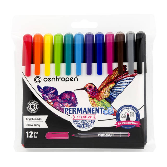 Набір перманентних маркерів Centropen Permanent Creative 2896 12 шт