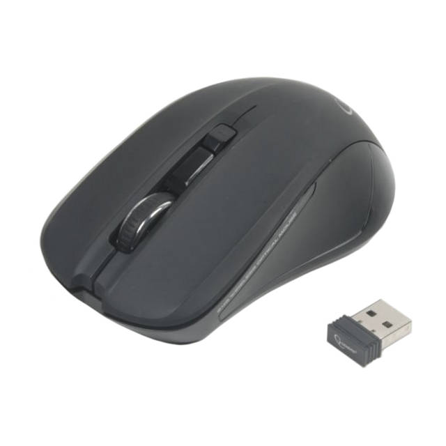 Миша комп'ютерна бездротова Gembird Musw-201 USB 3-х кнопкова+колесо чорна