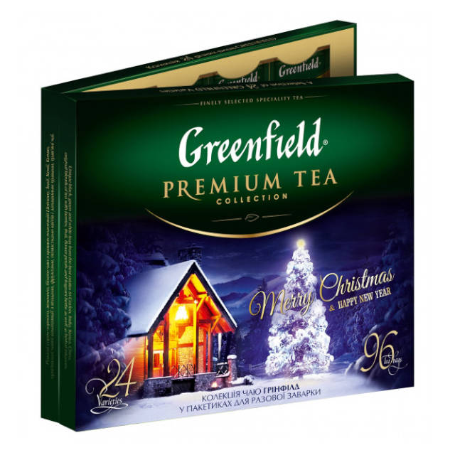 Подарунковий набір чаю Greenfield у пакетиках 96шт 24 види х 4шт