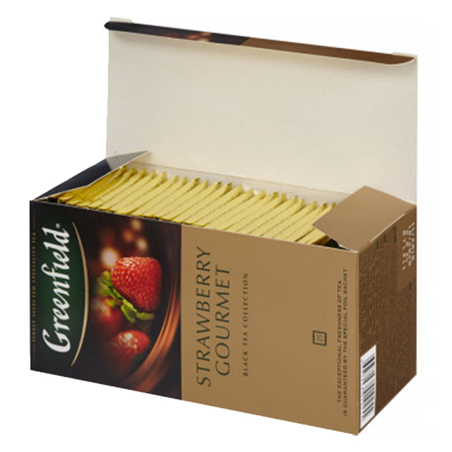 Чай Greenfield Strawberry Gourmet у пакетиках 25х1,5г