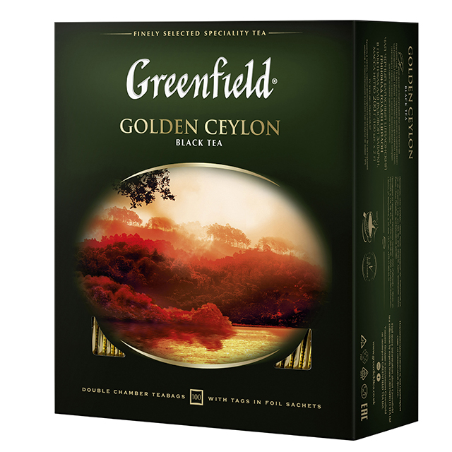 Чай Greenfield Golden Ceylon у пакетиках 100х2г