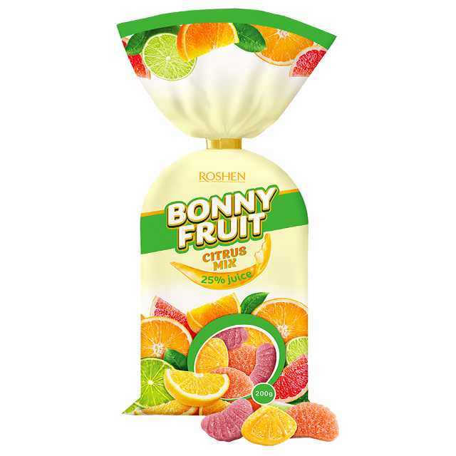 Цукерки Roshen Bonny-fruit фрукти 200г