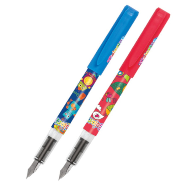 Ручка-перо Colorino + 2 сині картриджі асорті