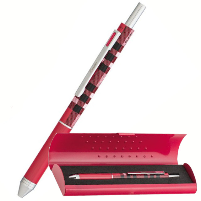 Багатофункціональна ручка Langres "Scotland" 4в1 рожевий корпус в подарунковому футлярі
