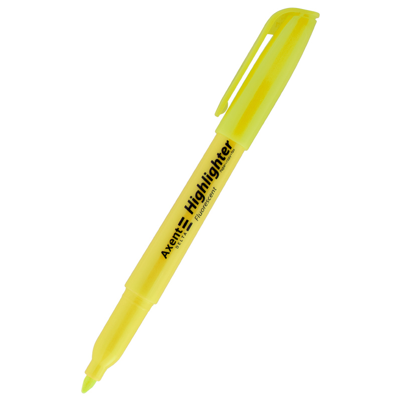 Текстовий маркер Delta D2503 2-4 мм тонкий корпус жовтий