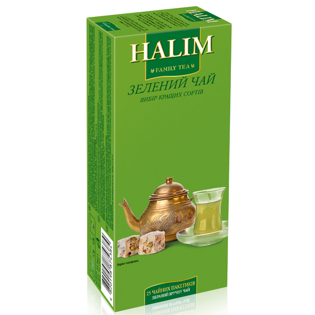 Чай Halim зелений у пакетиках 25х1,5г