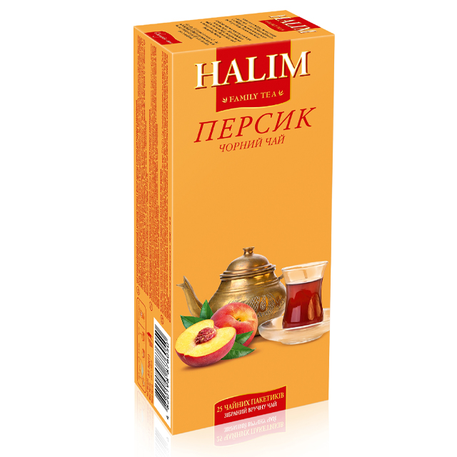 Чай Halim з персиком у пакетиках 25х1,5г