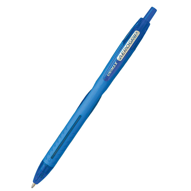 Ручка кулькова автоматична Unimax AeroGrip UX-137 0,7 мм синя
