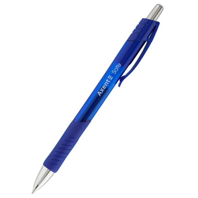 Ручка гелева автоматична Axent Safe 0,5 мм синя