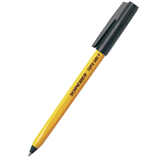 Ручка кулькова Schneider Tops 505F Orange 0,5 мм чорна