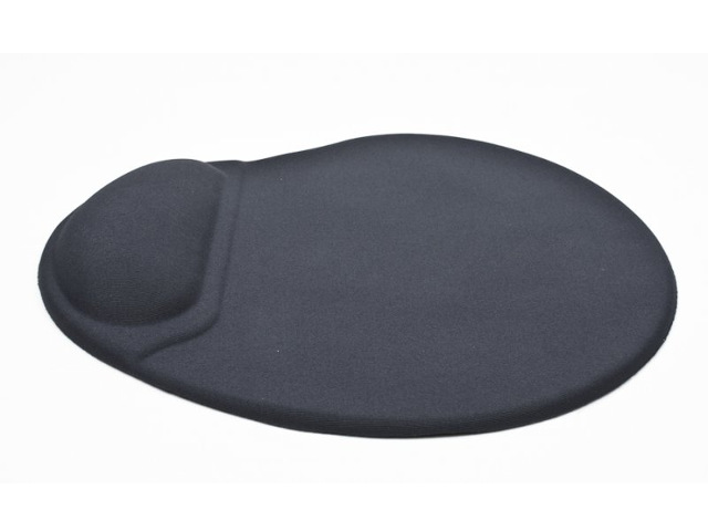 Килимок для мишки Gembird MP-GEL-BK із подушкою для руки гелевий чорний