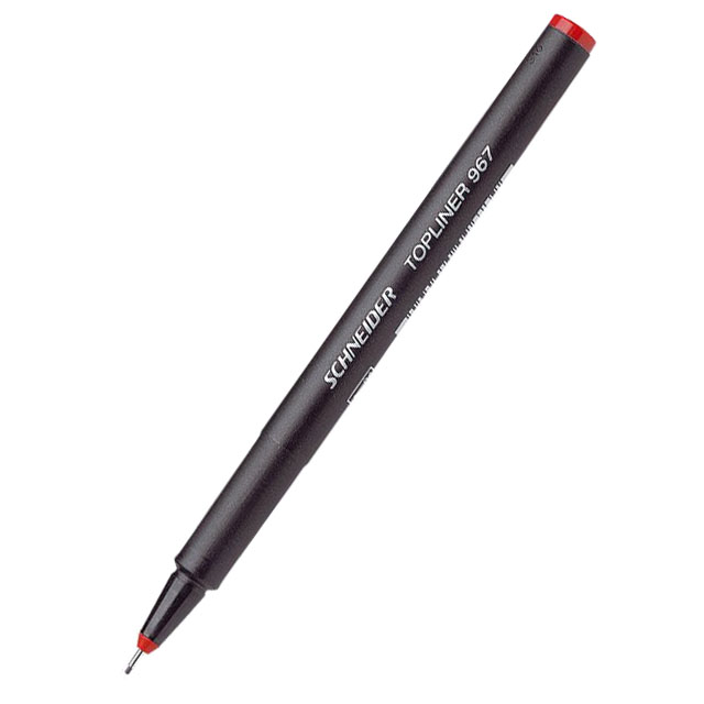 Ручка-лінер Schneider 967 0,4 мм червона