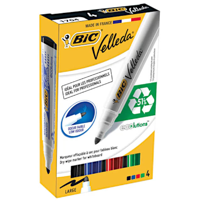 Набір маркерів для дошки BIC Velleda 1701 4 кольори