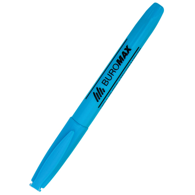 Текстовий маркер BuroMax 2-4мм блакитний