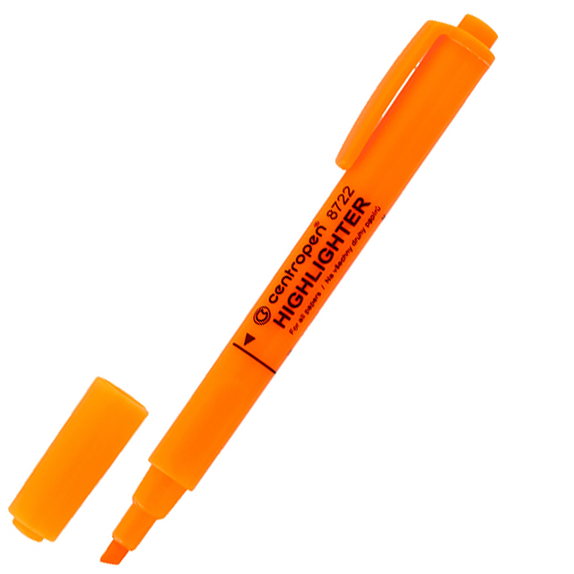 Текстовий маркер Centropen 8722 1-4 мм помаранчевий