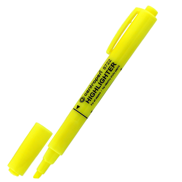 Текстовий маркер Centropen 8722 1-4 мм жовтий