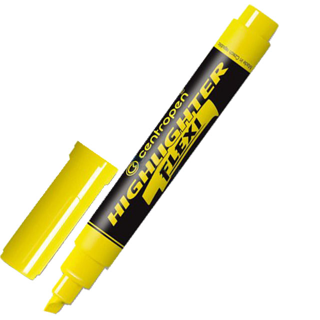 Текстовий маркер Centropen Flexi 8542 1-4,6мм жовтий