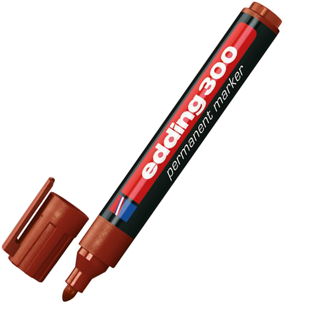 Перманентний маркер Edding 300 1,5-3мм коричневий