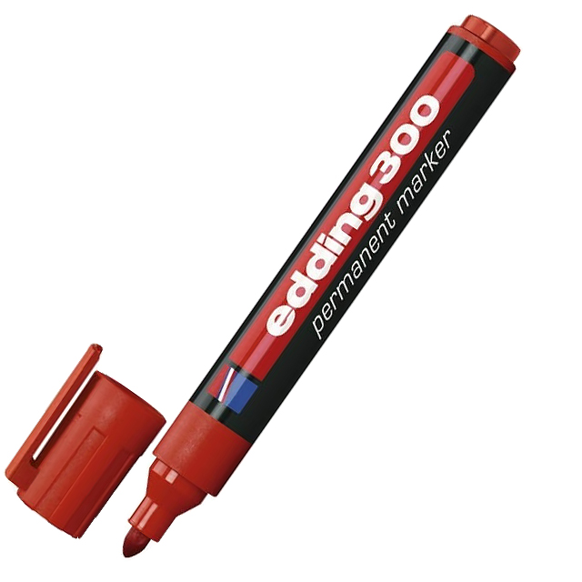 Перманентний маркер Edding 300 1,5-3мм червоний