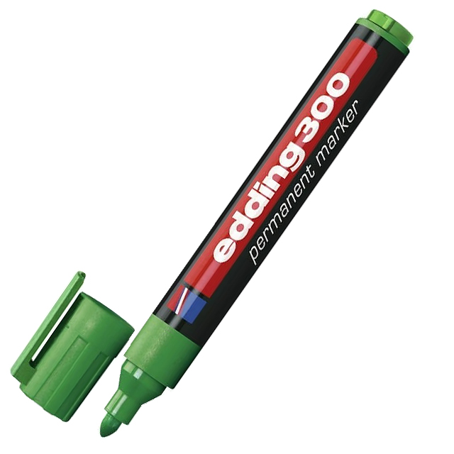 Перманентний маркер Edding 300 1,5-3мм зелений