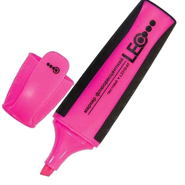 Текстовий маркер Leo 2310 1-5 мм рожевий
