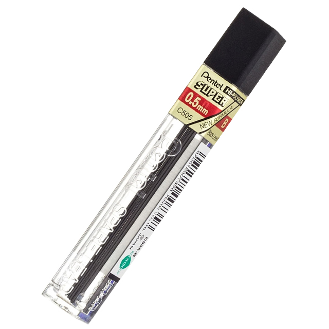 Грифелі для олівця Pentel Hi-Polymer Super B 0,5 мм 12 шт