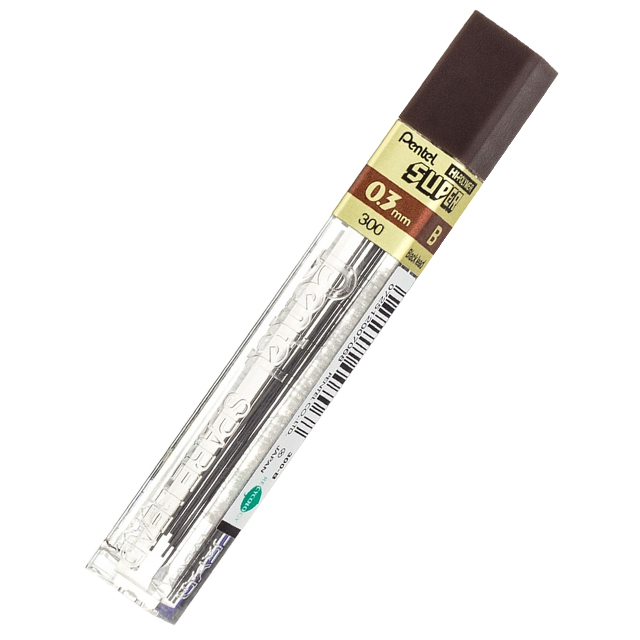 Грифелі для олівця Pentel Hi-Polymer Super B 0,3 мм 12 шт
