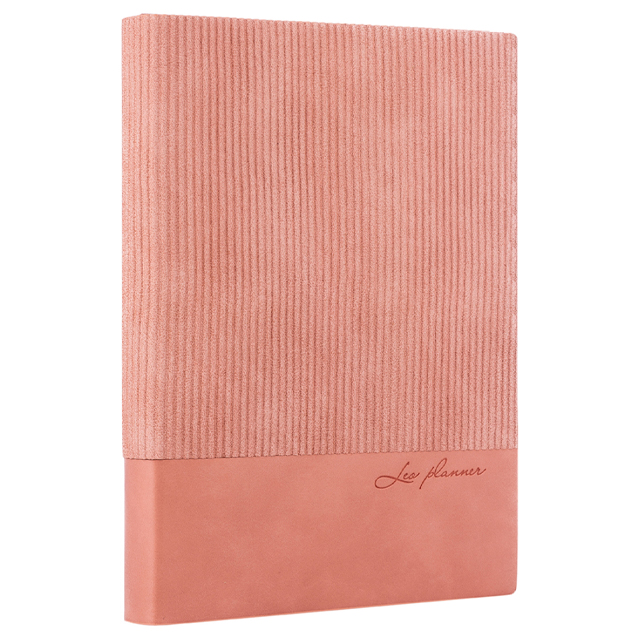 Недатований щоденник А5 Leo Planer Velvet рожевий з рожевим зрізом (5056137173242)