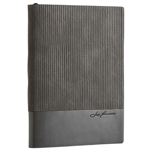 Недатований щоденник А6 Leo Planer Velvet сірий з сірим зрізом (5056137173198)