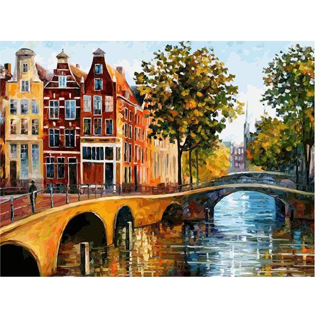 Полотно для малювання з контуром Rosa Start "Амстердам" 30х40см на картоні