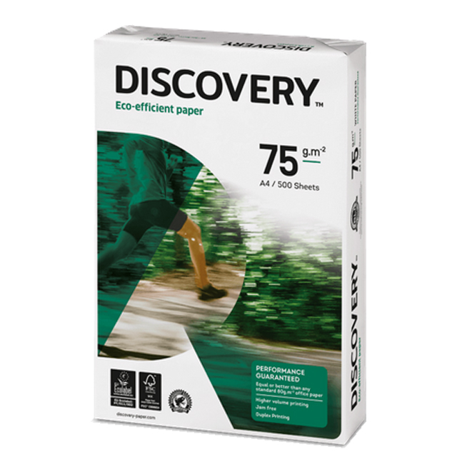 Папір Discovery А4 75г/м2  500 аркушів клас В+