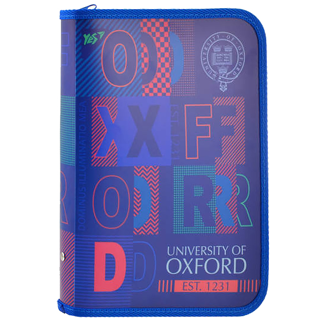 Папка для зошитів В5 Yes "Oxford" пластикова на блискавці синя
