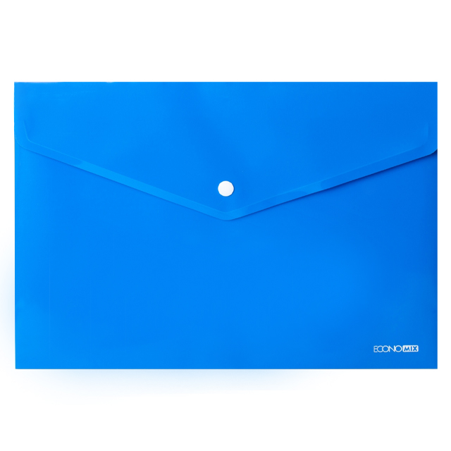 Папка-конверт на кнопці А4 EconoMix  прозора асорті