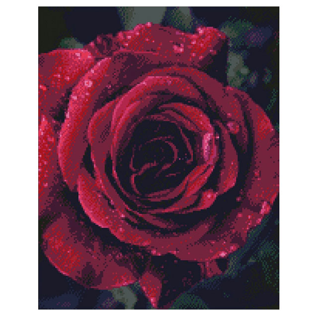 Набір для творчості Ідейка алмазна мозаїка "Троянда з краплями роси" 40х50 см АМ6019