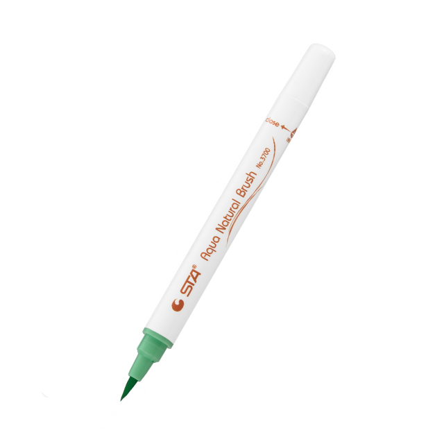 Маркер-пензлик для малювання STA Aqua Natural Brush 3700 STA3700-40 кислотний зелений