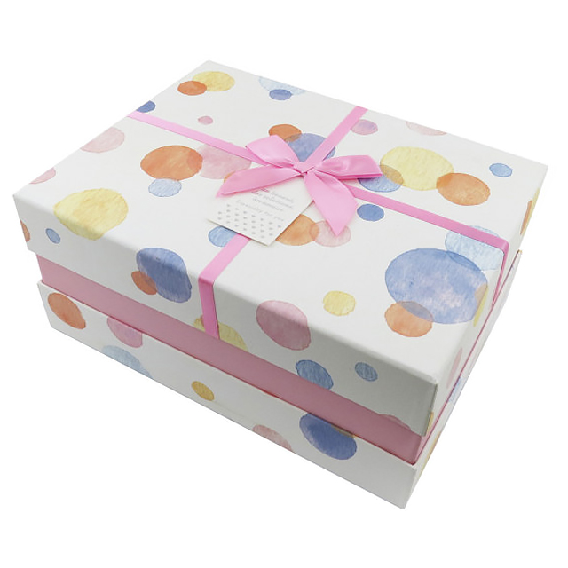 Коробка подарункова з бантом Angel Gifts 24,5х17,5х11,2 см асорті
