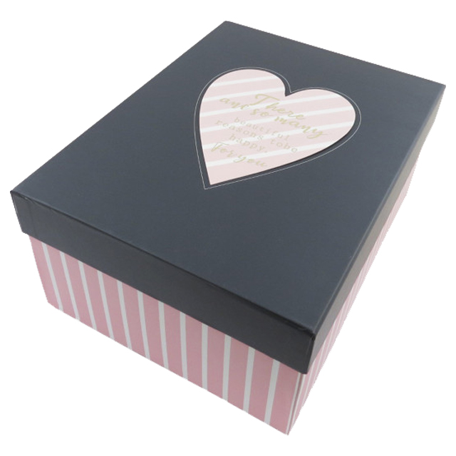 Коробка подарункова Angel Gifts "Серце" 25х18х11,5 см асорті