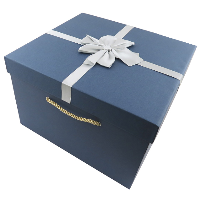 Коробка подарункова з бантом Angel Gifts 25х23х16,5 см з ручками асорті