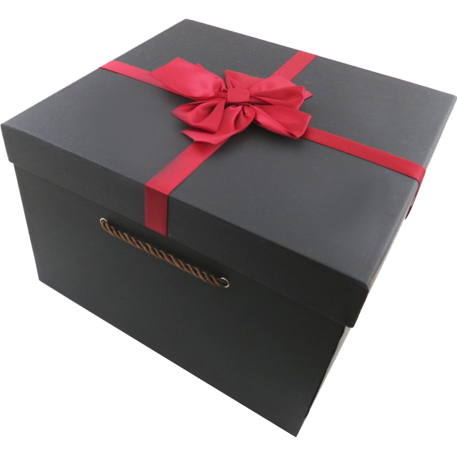 Коробка подарункова з бантом Angel Gifts 29х27х19 см з ручками асорті