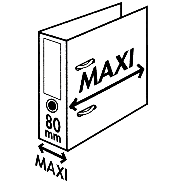Реєстратор А4+ Esselte MAXI 8 см сірий