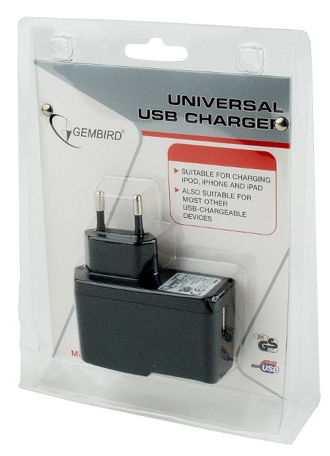 Універсальний зарядний пристрій Gembird MP3A-UC-AC5 USB чорний