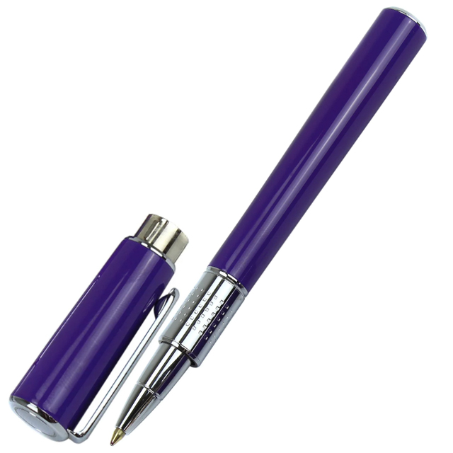 Ручка-ролер Optima Cabinet Diva синя  корпус фіолетовий