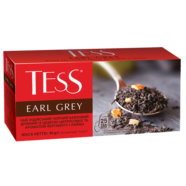 Чай Tess Earl Grey в пакетиках 25х1,6г