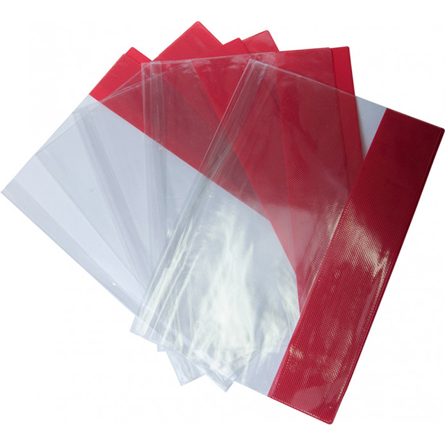 Обкладинка для зошитів А4 Zibi прозора з кольоровими полями 1 шт