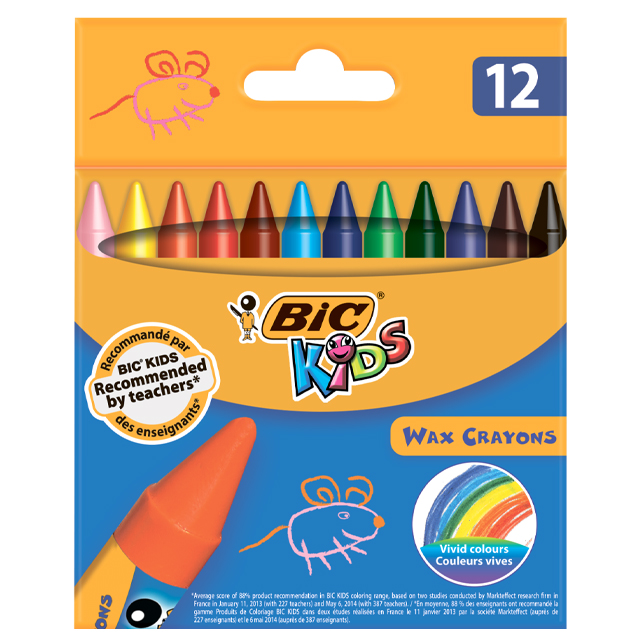 Крейда кольорова воскова Bic "Kids Wax Crayons" 12 шт