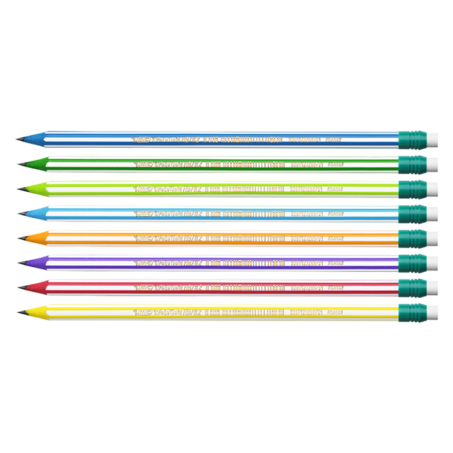 Олівець BIC Evolution Stripes НВ з резинкою смугастий пластиковий корпус