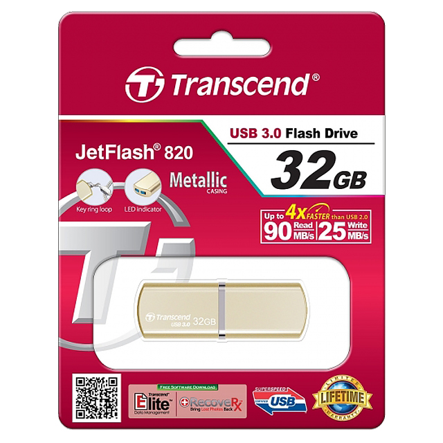 Флеш-пам'ять Transcend JF820 USB 3.1 32Gb металева