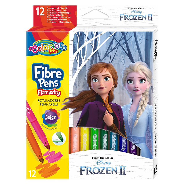 Набір фломастерів Colorino Disney "Frozen" 1-4 мм 12 шт