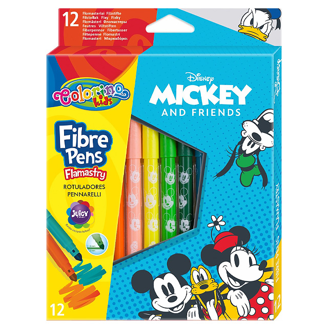 Набір фломастерів Colorino Disney "Mickey" 1-4 мм 12 шт